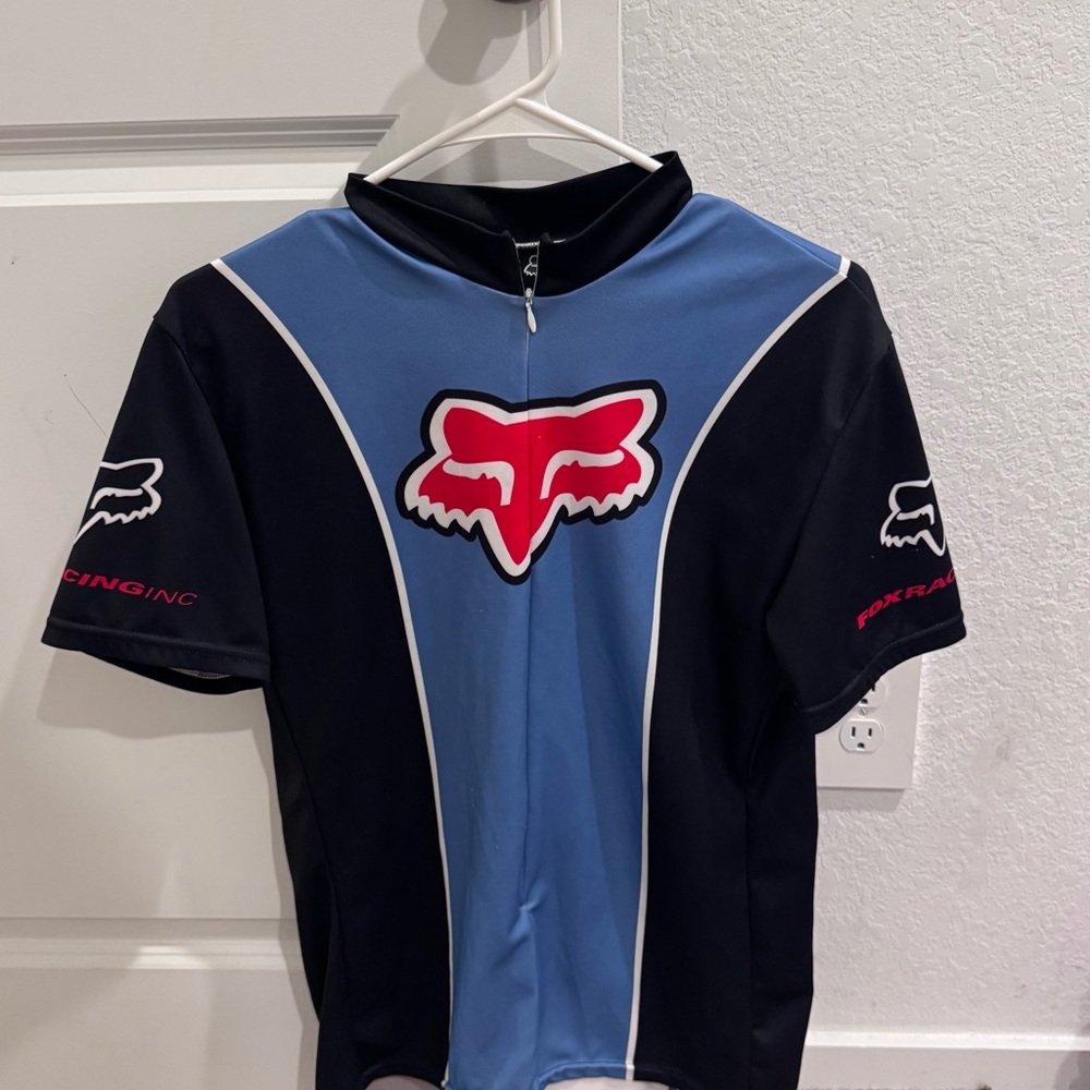 Women’s Vintage Fox Racing Motocross Jersey Blue/Black/Red Racing Jersey